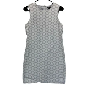 Vestido Theory Mayberry Haze Sin Mangas Cambio Gris Blanco Jacquard 6 - Imagen 1 de 11