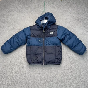 North Face Wendejacke Jungen 3T schwarz blau Full Zip Outdoor Wandern MÄNGEL - Bild 1 von 16