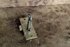 Vintage Antique Small Brass Cabinet Lock 50mm X 20mm X 8mm + 1 Key. - Picture 1 of 5