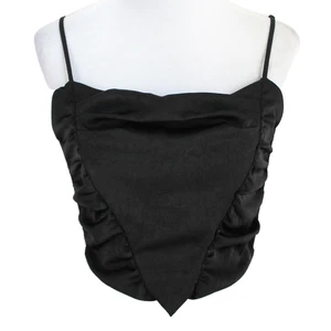 Out From Under Corset Top Size M Black Spaghetti Strap Tie Back Urban Outfitters - Picture 1 of 4