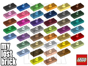 LEGO - Part 15573 - Plates 1x2 with 1 Stud + NEW + SELECT COLOUR / QUANTITY - Picture 1 of 42