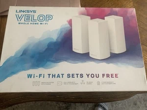 Linksys Velop Tri-band Series Intelligent Mesh WiFi System, White, 3 Pack AC6600 - Picture 1 of 3