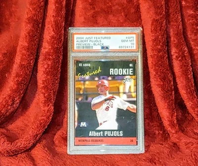 ALBERT PUJOLS 2004 JUST FEATURED #AP5 MINORS PREVIEW BLACK PSA 10 🔥 NL ROOKIE - Image 1 of 2