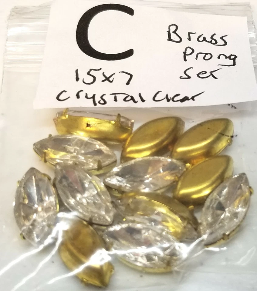 De Colección Navette 15x7mm Swarovski Estrás Suelto y Latón 1 y 2 Lazos Reparación 5014 Foto 1 de 1