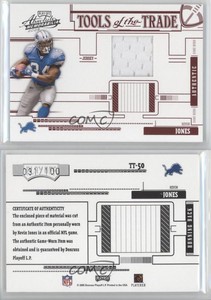 2005 Playoff Absolute Memorabilia Tools of the Trade Red Materials Kevin Jones