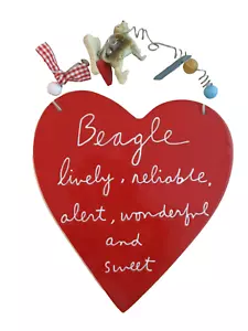 2005 Abt 56 Keramik & Glasperlen Wandhänger Sandra Magsamen ~ Beagle ~ BESCHÄDIGT - Bild 1 von 6