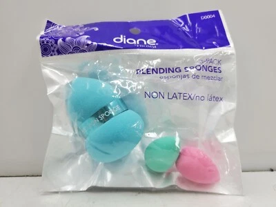 Paquete de 3 esponjas mezcladoras Diane Fromm esponjas de precisión azul verde rosa Foto 1 de 4