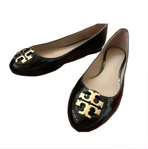 Piatti da balletto Tory Burch Claire in pelle verniciata nuovi con scatola - Foto 1 di 8