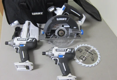 HART 3 PC COMBO KIT , 2 -  1/4" DRILL DRIVERS, 1- 6-1/2 " CIRCULAR SAW - Image 1 of 4