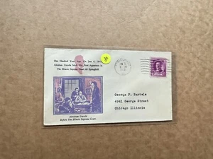 US WWII Patriotic Cover (90)+Lincoln at State Supreme Court Springfield 6/6/1840 - Picture 1 of 1