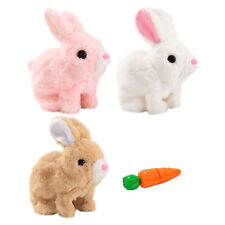 Electric Plush Rabbit Toy With Carrot Interactive Stuffed Bunny Toy Kids Gift