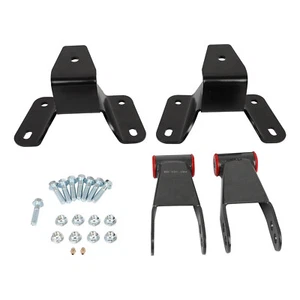 Rear 4" Drop Leveling Lowering Hangers Shackles Kit For 1973-1996 Ford F150 F100 - Picture 1 of 13