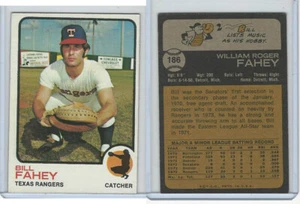 1973 Topps Baseball, #186 Bill Fahey, Texas Rangers - Picture 1 of 1