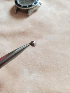 1970's SQUALE 1515 1545 1553 BLASTED Brushed Screw Down Steel Crown - NOS - Picture 1 of 6