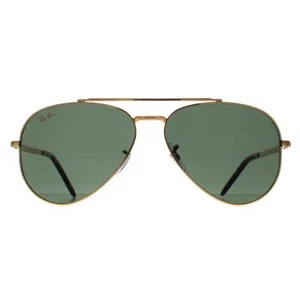 Ray-Ban RB3625 New Aviator 919631 poliert Gold grün Sonnenbrille - Bild 1 von 8