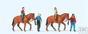 PR10794 Preiser OO/HO Scale Horse Riding Lessons (6) Exclusive Figure Set - Picture 1 of 1