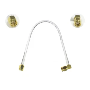SMA Male to RP SMA Male RA 90° adapter White cable RG174 15/30/50/100cm WIFI - Picture 1 of 1