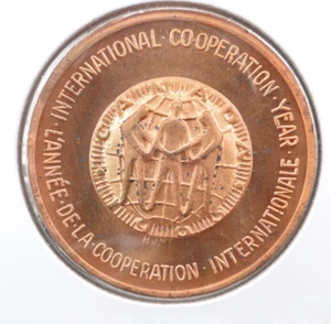 1905 Canadian International Cooperation Year Commemorative Copper Medal SP3372 - Bild 1 von 2