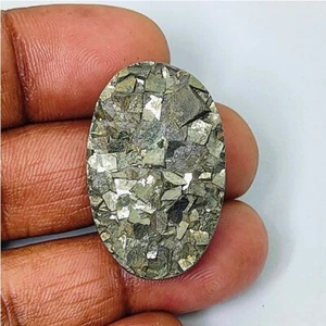 Piedra druzy pirita oro natural pirita cabujón piedra preciosa suelta 78 Cts. ME-11547 - Imagen 1 de 4