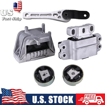 5Pcs Engine Motor & Transmission Mount Set For Volkswagen Rabbit L5-2.5L 2006-09 Foto 1 de 4
