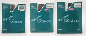 x3 Sears Hug-Alon Day Sheer Pantyhose Smoky Taupe/Dark Brow/Gentle Brown Sz Tall - Picture 1 of 13