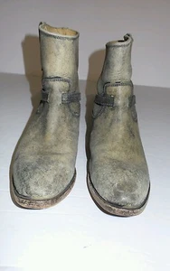 Frye Lindsay Plate short Biker Ankle Boots grey Size 6.5 - Picture 1 of 7