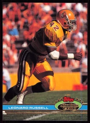 1991 Stadium Club Leonard Russell Rookie New England Patriots #435 - Image 1 of 2