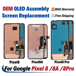 For Google Pixel 8 8A 8 Pro OEM OLED LCD Touch Screen Assembly Replacement Lot - Picture 1 of 15