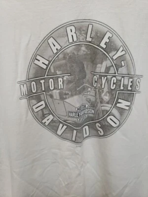Camiseta Harley Davidson Para Hombres XL Blanco Mangas Cortas OKC OK Grunge  Foto 1 de 4