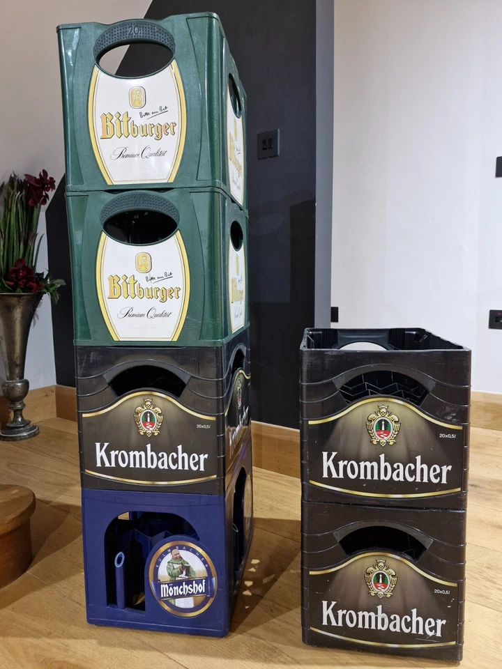 Authentic German Beer Crate - Various Brands - Krombacher, Licher, Bitburger etc - Image 1 of 4