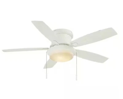 Hampton Bay Roanoke 48"  White Ceiling Fan Reversible Blades - Image 1 of 3