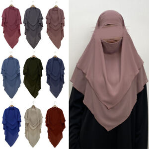 Ramadan Overhead Hijab Large Khimar Niqab Kaftan Women Prayer Burqa Robe Islamic