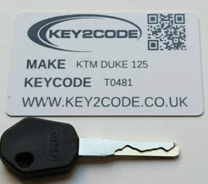Chiavi moto KTM tagliate a codice, codici chiave tra T0001 - T3001 - Foto 1 di 2