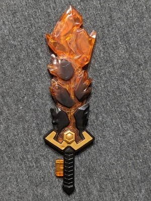 Transformers ANIMATED 2008 Voyager Class Parts GRIMLOCK Part FLAMING SWORD Flame - Image 1 of 2