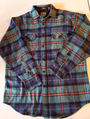 Mountain Crest Men Green Plaid Flannel Long Sleeve Button Up Shirt Size Medium - Image 1 of 4