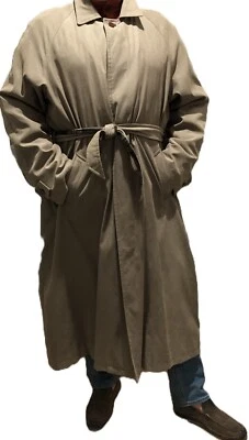 RFT By Rainforest Micro Suede Trench Coat Mens SZ 46 Long. - Image 1 of 4