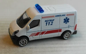 Majorette Renault Master weiß Ambulanz Krankenwagen Rettungswagen Ambulance 112 - Bild 1 von 4