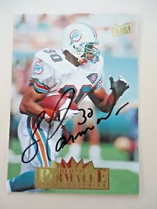 Bernie Parmalee - 1995 Fleer Ultra handsignierte Football Karte #181 - Dolphins - Bild 1 von 2
