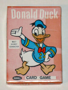 Vintage 1965 Walt Disney DONALD DUCK Russell Card Game! COMPLETE in Original Box