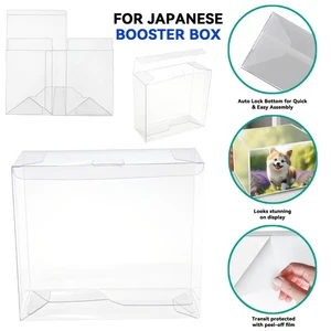 For Pokemon Japanese Booster Box Display Case Transparent Scratch-Resistant TCG - Picture 1 of 9
