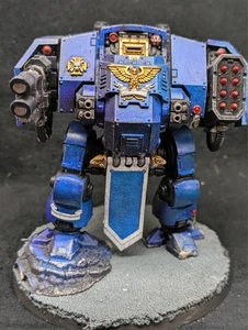 168 Ballistus Dreadnought Ultramarines Primaris Marines Espaciales 40k Bien Pintado - Imagen 1 de 9