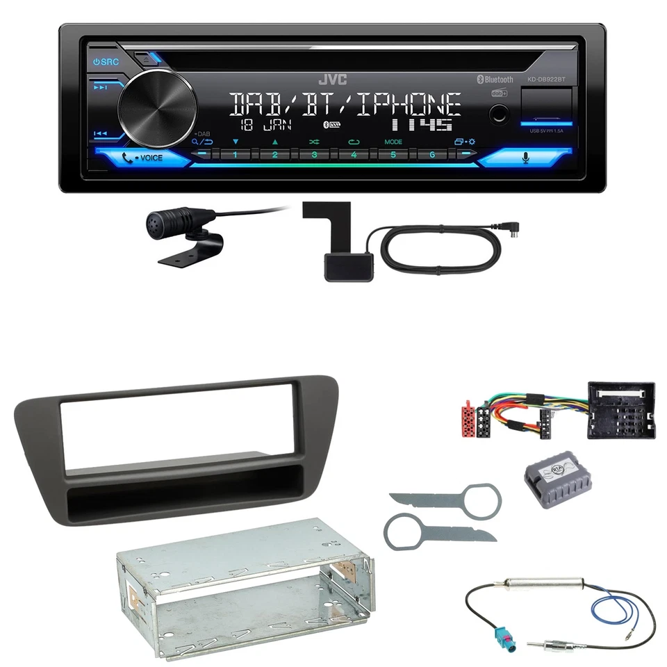 JVC KD-DB922BT Bluetooth Digitalradio Einbauset für Audi Q3 8U - Bild 1 von 1