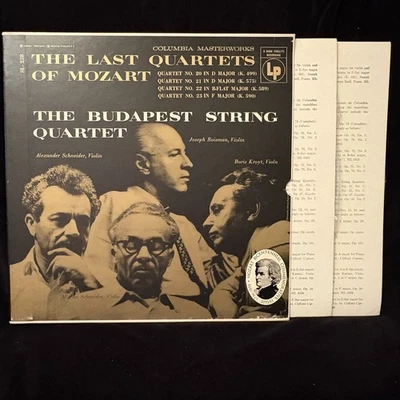 MOZART The Last Quartets - BUDAPEST QUARTET - COLUMBIA SL-228 2LP BOX 1956 - Image 1 of 4