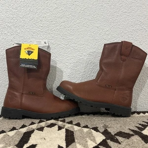 Herman Survivors Brown Granite Steel Toe Ranch Work Boots Size 10 F2413-18 - Picture 1 of 10