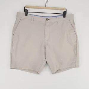 Johnnie-O Jupiters Short Mens 34 Light Beige Gray Flat Front Stretch Performance - Picture 1 of 11