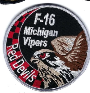PATCH USAF 107th FS FIGHTER SQ F-16 SWIRL MICHIGAN AIR GUARD FS-20 - Picture 1 of 1