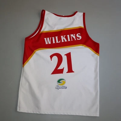 Camiseta deportiva de baloncesto vintage de los Atlanta Hawks Dominique Wilkins 21 Sprite rara Foto 1 de 4