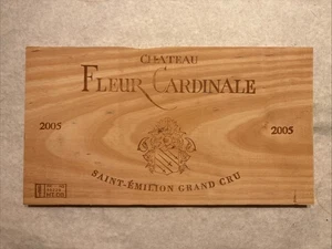1 Rare Wine Wood Panel Chateau Fleur Cardinale Vintage CRATE BOX SIDE 10/25 1107 - Picture 1 of 2