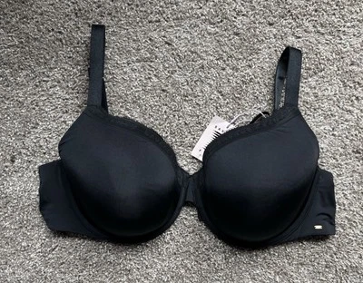 Sujetador camiseta Savage X Fenty Core de microfibra 42G negro nuevo con etiquetas Foto 1 de 4