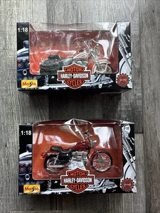 Lot Of 2 Maisto Harley-Davidson 1:18 Diecast Motorcycle Series 1997 - Picture 1 of 3